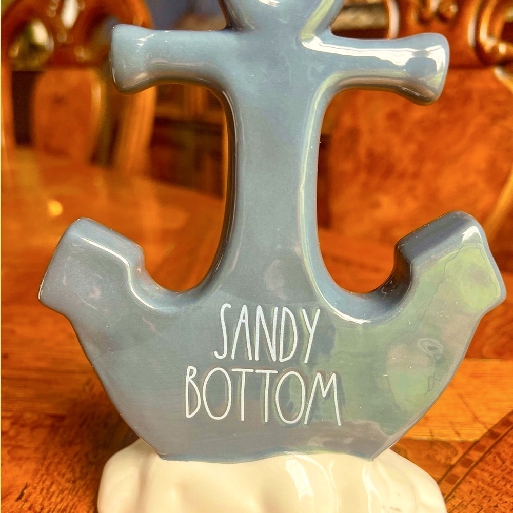 Rae Dunn Sandy Bottom Gray Anchor Approx 7 inches tall & 5.5 inches wide